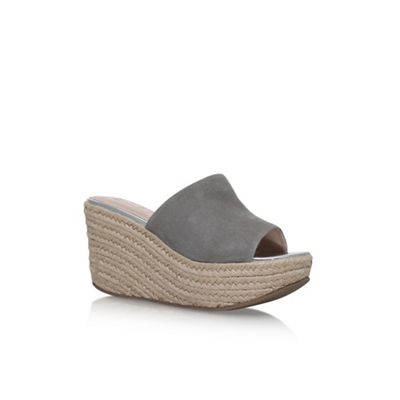 Grey Kell high heel wedge sandals